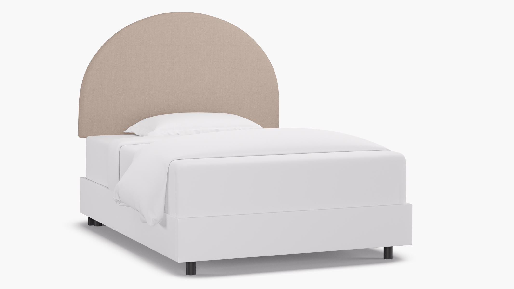 Arched Back Headboard, Husk Everyday Linen, Full - Image 0