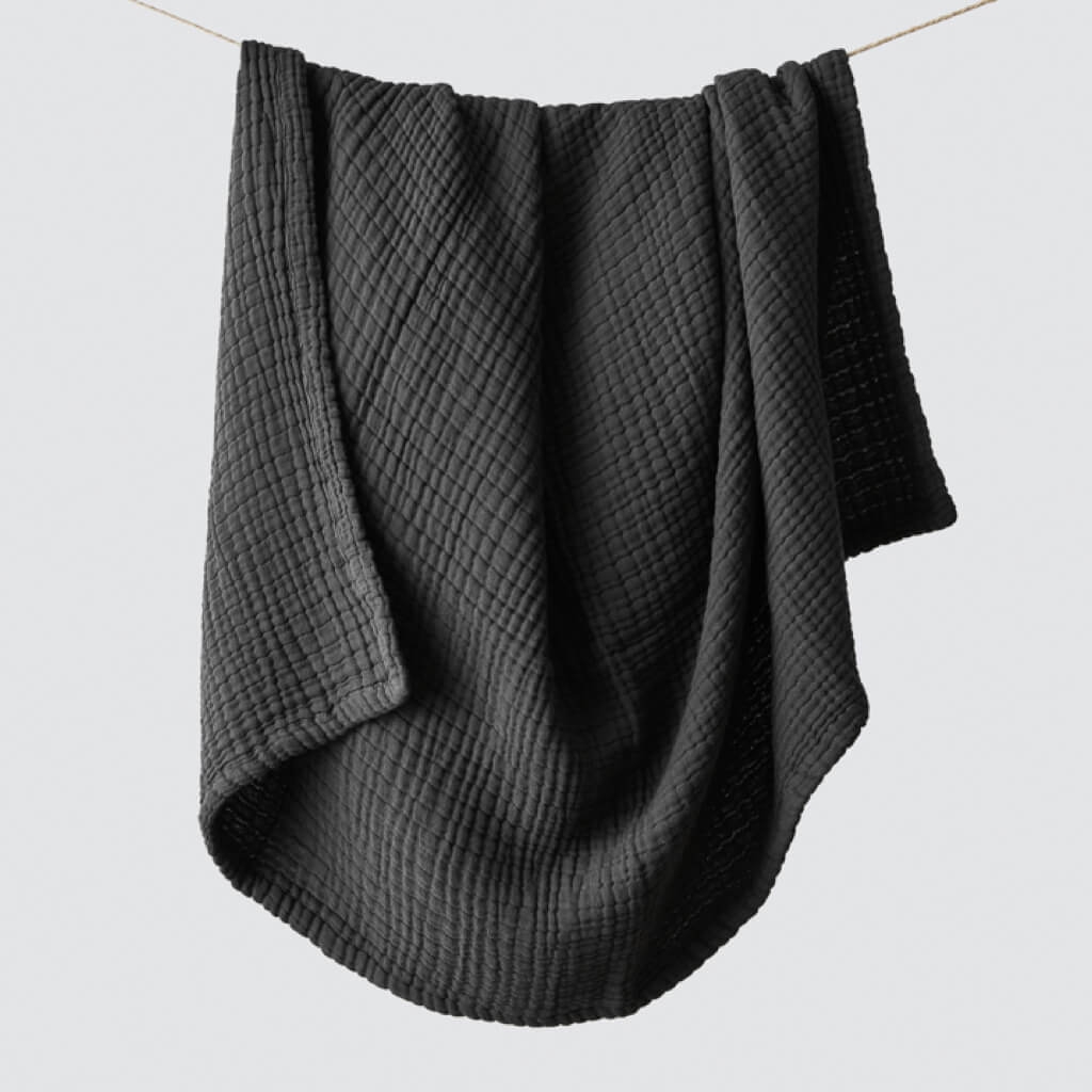 The Citizenry Cotton Gauze Throw | Charcoal - Image 0