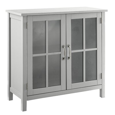 Accent Cabinet 2 Glass Doors - London Grey - Image 0