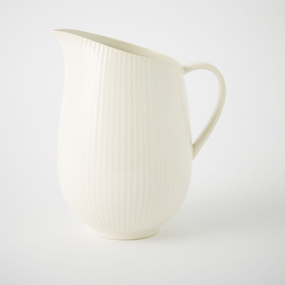 Textured Pitcher, White Lines - Image 0