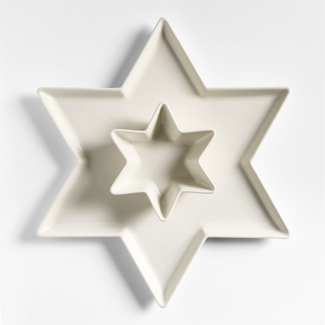 Star of David Hanukkah Platter and Dip Bowl - Image 0