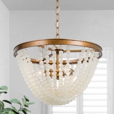 Casillas 3 - Light Unique Geometric Chandelier with Beaded Accents - Image 0