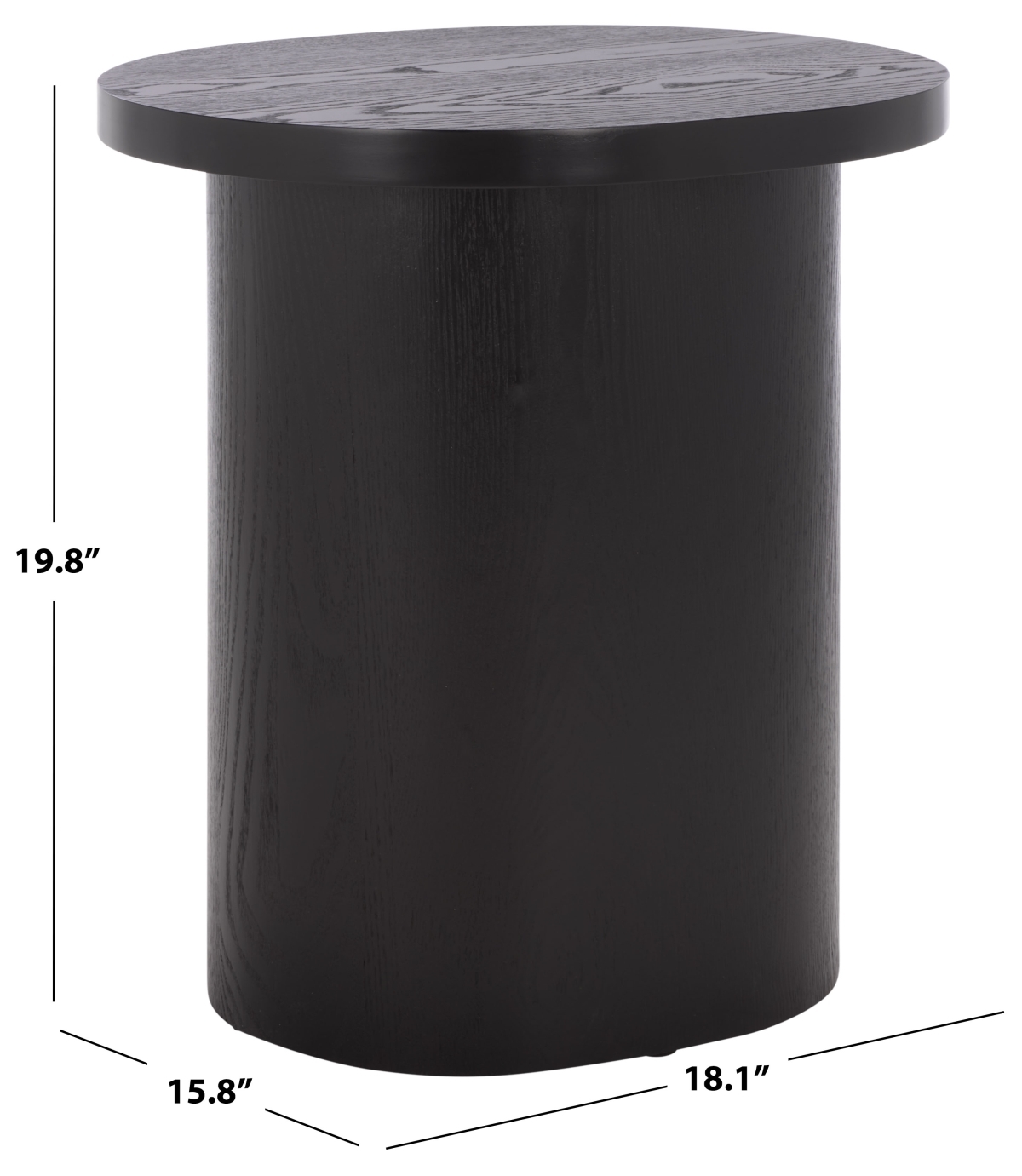 Ekon Round End Table - Black - Safavieh - Image 7