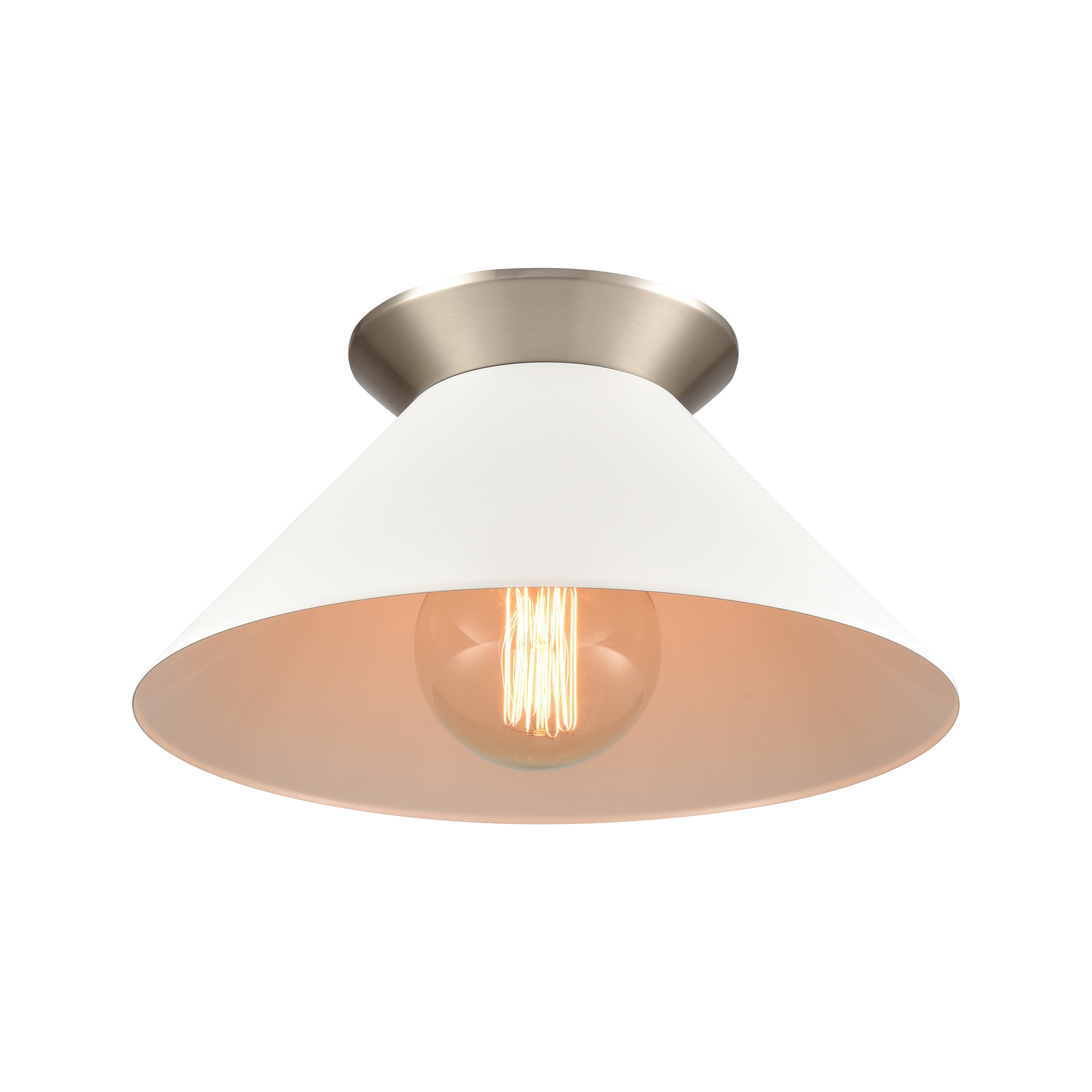 Cavendish 16'' Wide 1-Light Semi Flush Mount - Brushed Nickel - Image 2