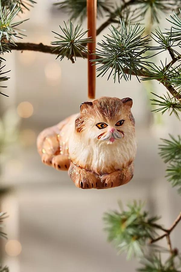 Persian Cat Glass Ornament - Image 0