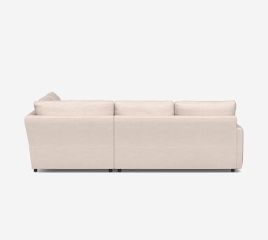 Pearce Modern Square Arm Upholstered Right Arm 3 Piece Wedge Sectional, Down Blend Wrapped Cushions, Performance Boucle Oatmeal - Image 4