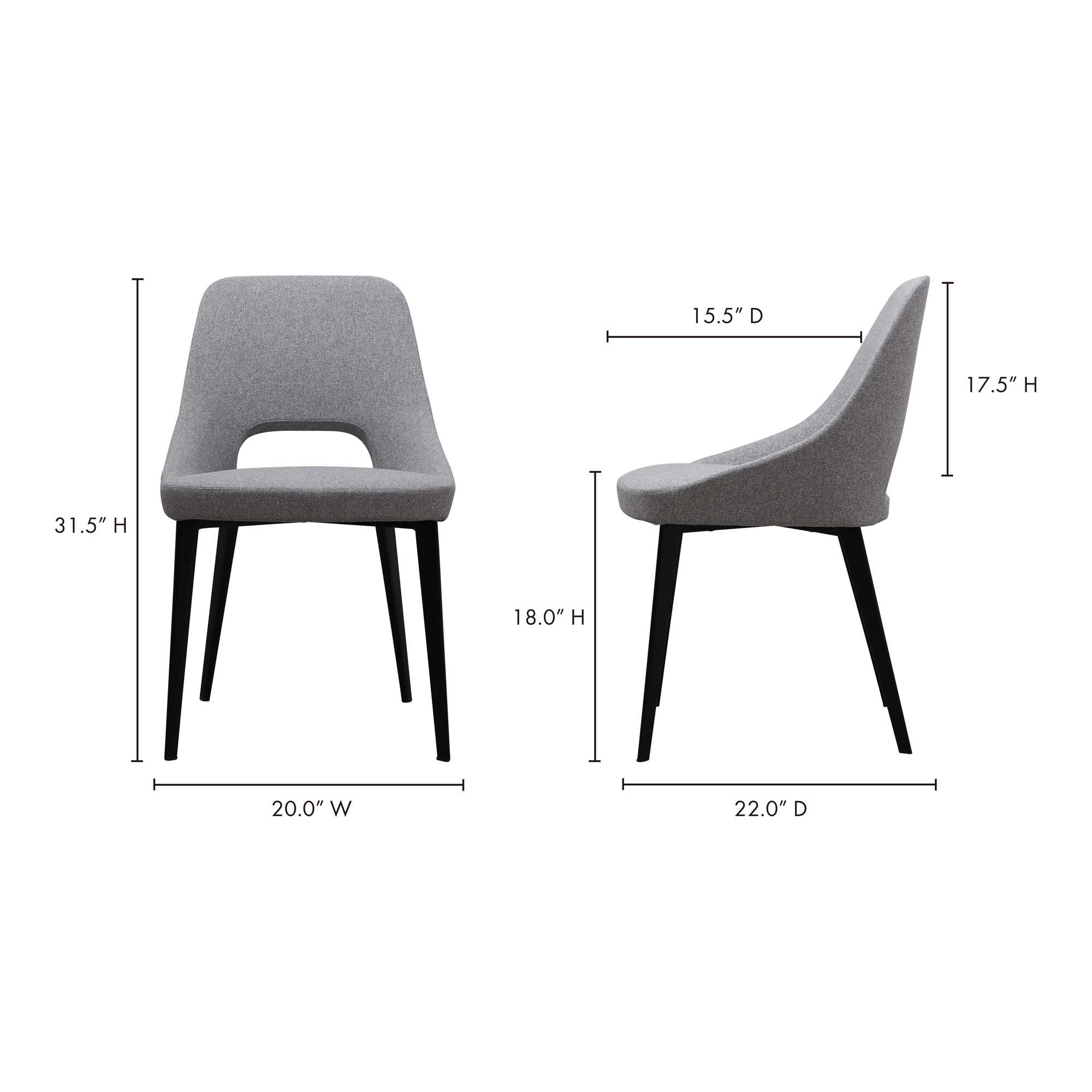 Tizz Dining Chair Light Grey - Image 7