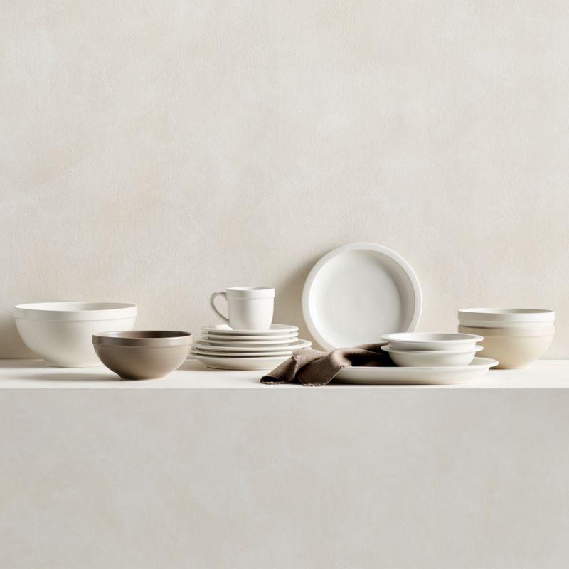 Villa White Stoneware Dinner Plate - Image 4