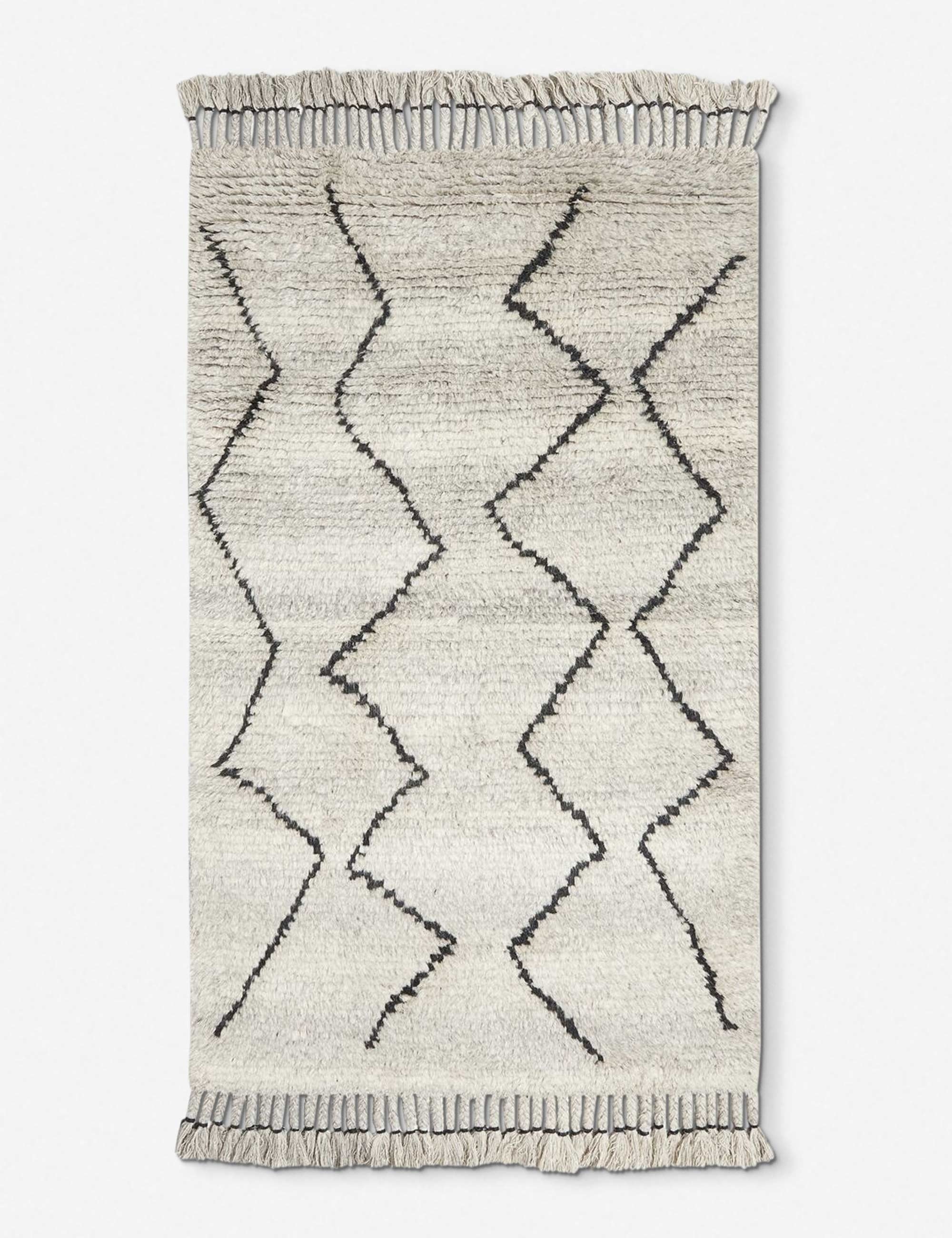 Leila Hand-Knotted Wool-Blend Moroccan Shag Rug - Image 3