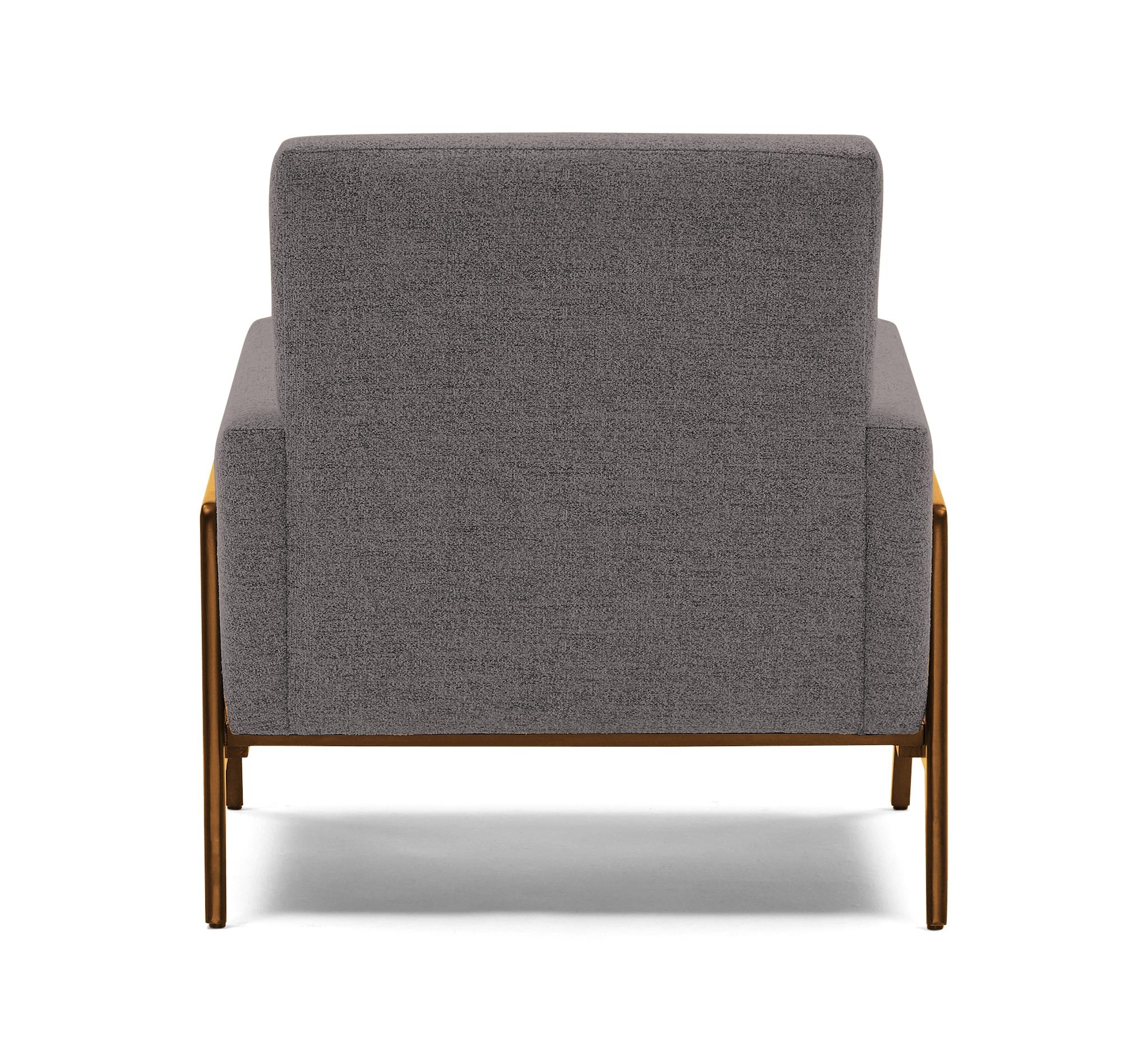 Gray Clyde Mid Century Modern Chair - Taylor Felt Grey - Mocha - Image 4
