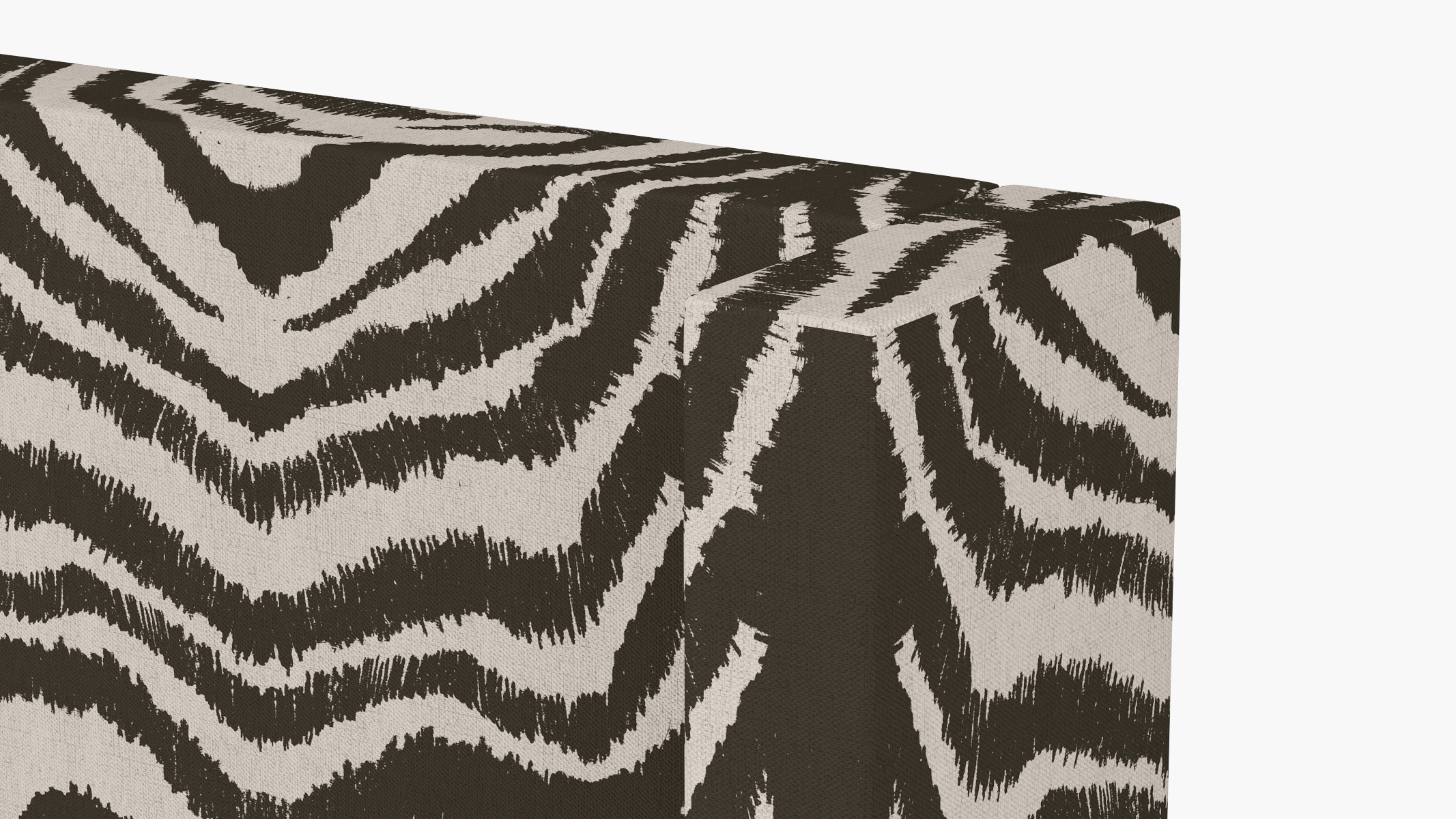 Modern Wingback Headboard, Zebra, Twin - Image 2