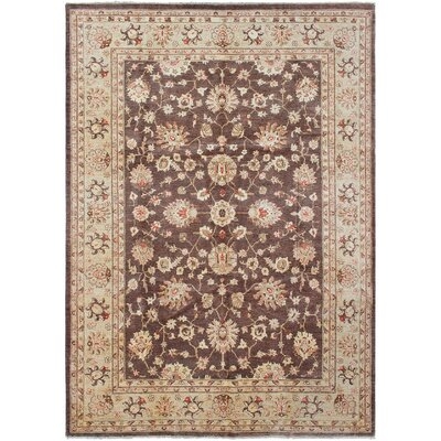 One-of-a-Kind Hutto Hand-Knotted 2010s Chobi Beige/Brown 7'10" x 10'10" Wool Area Rug - Image 0