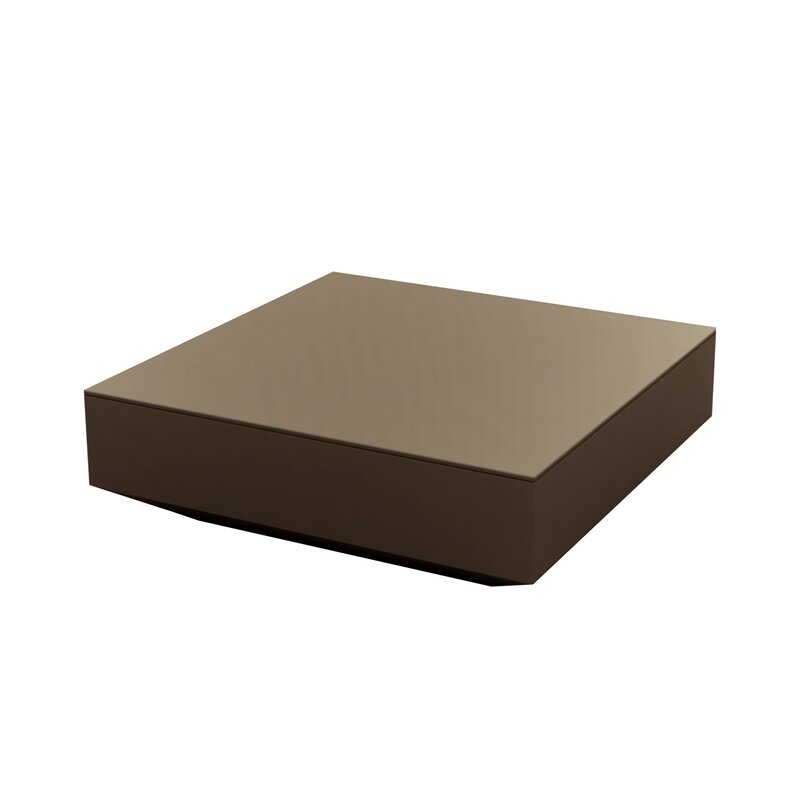 Vondom Vela Plastic Coffee Table Color: Bronze, Table Size: 39.75" W x 39.75" L x 11.75" H - Image 0