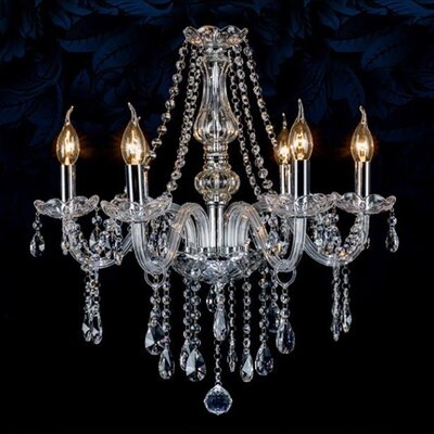 Rochell 6 - Light Candle Style Traditional Chandelier - Image 0