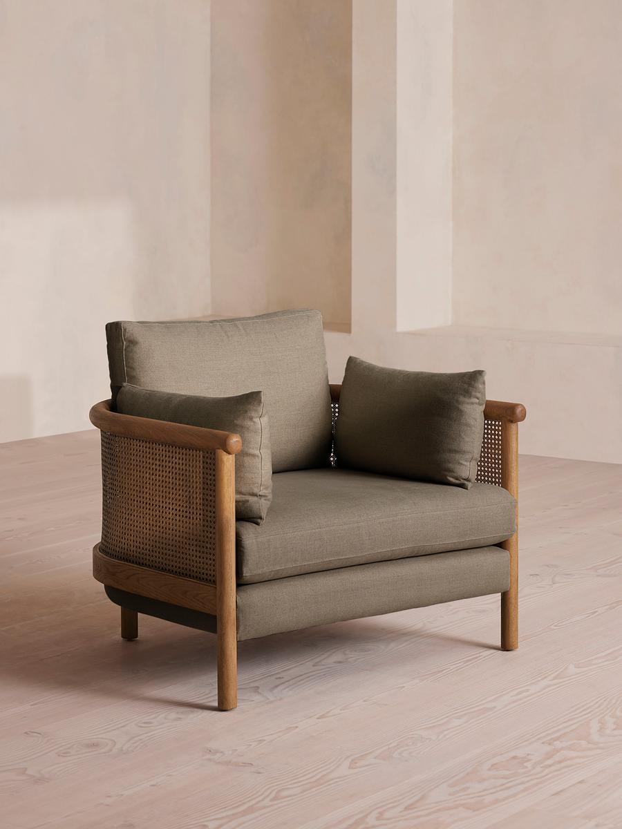 Sydney Armchair, Linen, Mushroom, US - Image 0