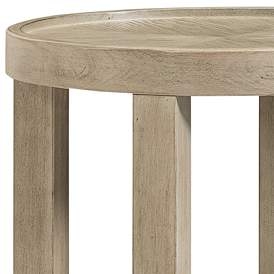 Bellamy 22" Wide Wood Veneer Round End Table, Gray - Image 1