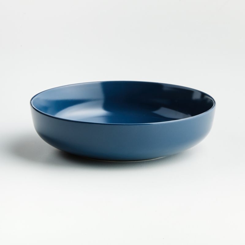 S/8 Wren Matte Blue Low Bowl - Image 1