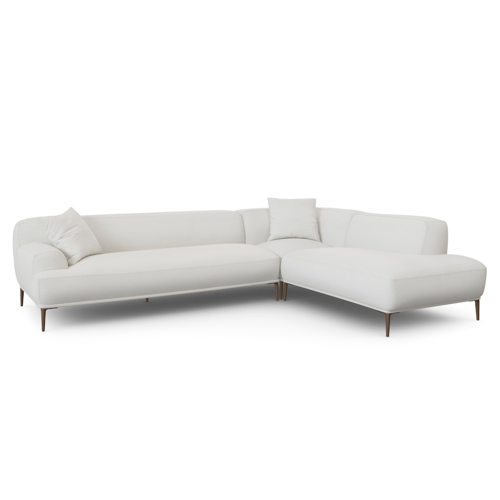 Abisko 113" Right L-Shaped Sectional - Quartz White - Image 0