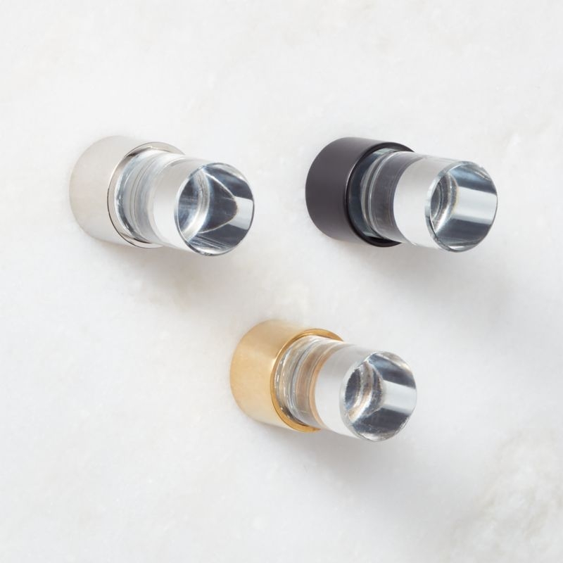 Flynn Crystal and Black Cabinet Knob 0.75'' - Image 3