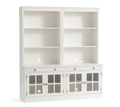 Livingston Bookcase Wall Suite with Drawers, Montauk White - Image 4