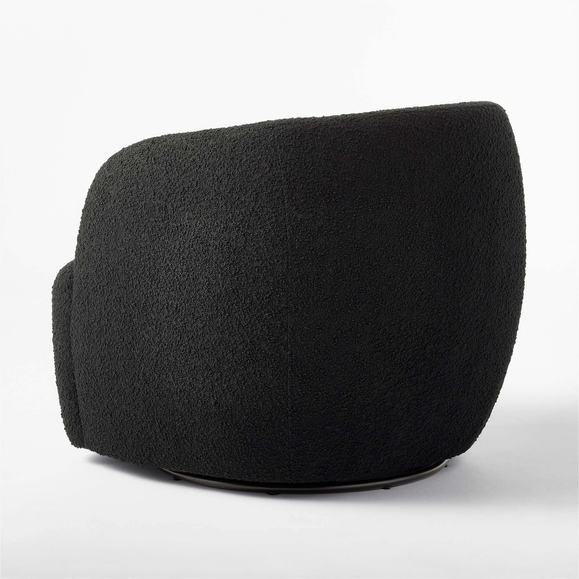 Gwyneth Black Boucle Swivel Chair by Goop - Image 4