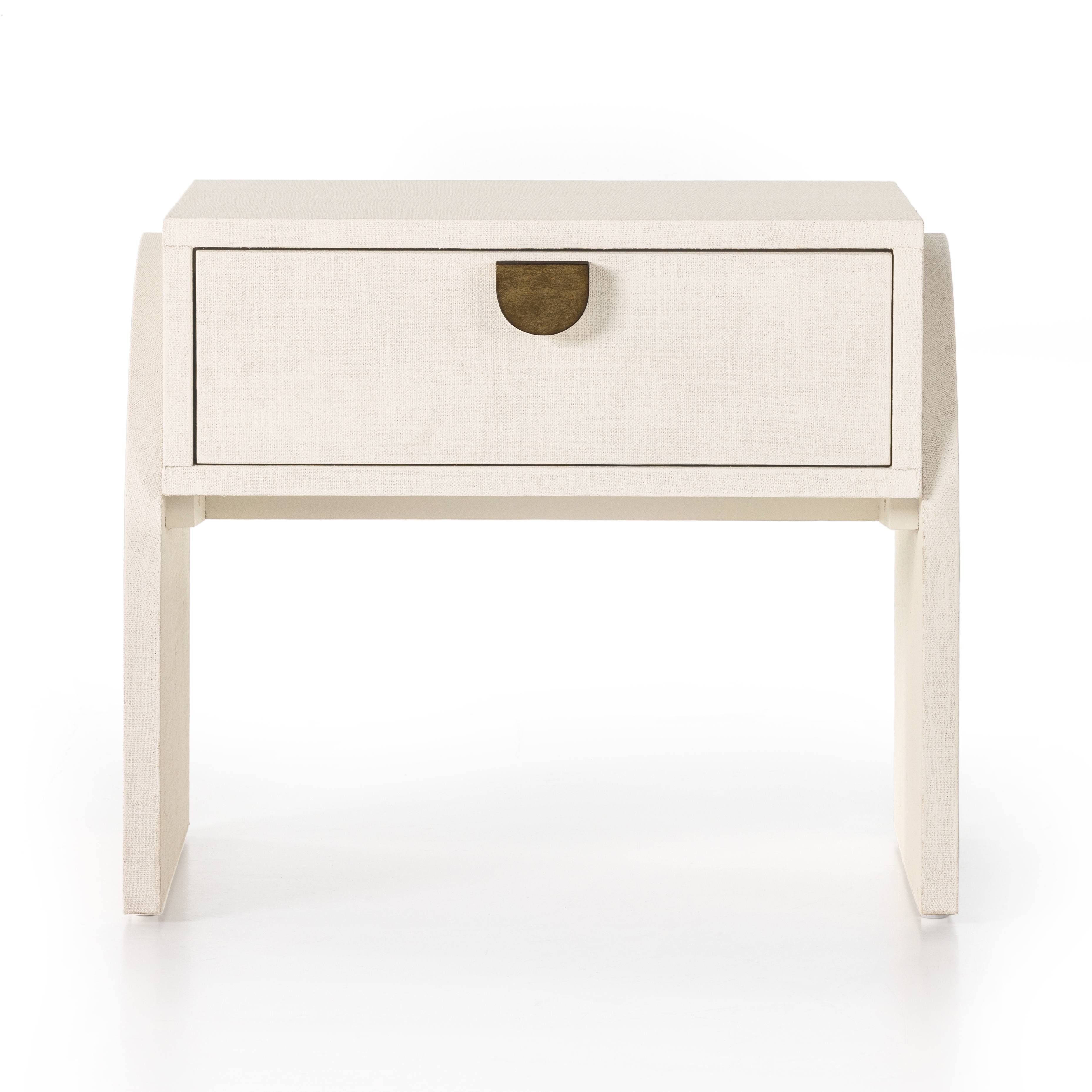 Cressida End Table-Ivory Painted Linen - Image 3