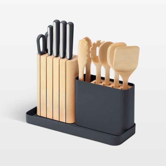 Caraway 14-Piece Charcoal Knife and Utensil Prep Set - Image 0