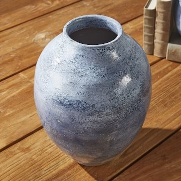 Caspian Ceramic Vase, Blue Ombre - Image 2