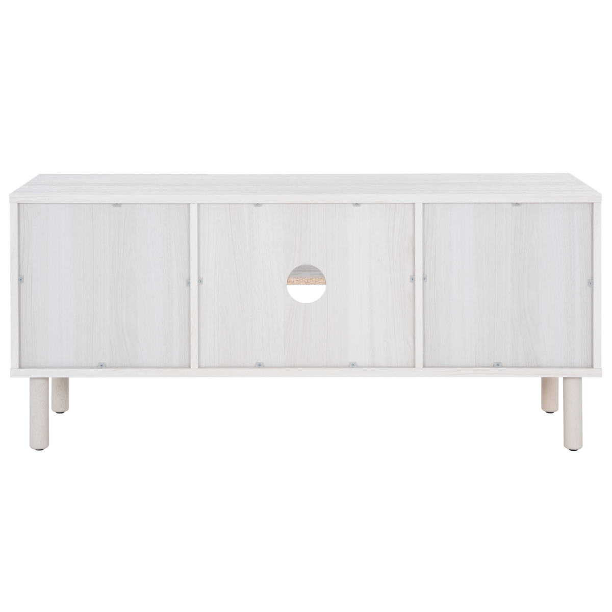 Ophelia 2 Door 2 Shelf Media Stand - Bleached White / Natural - Safavieh - Image 7