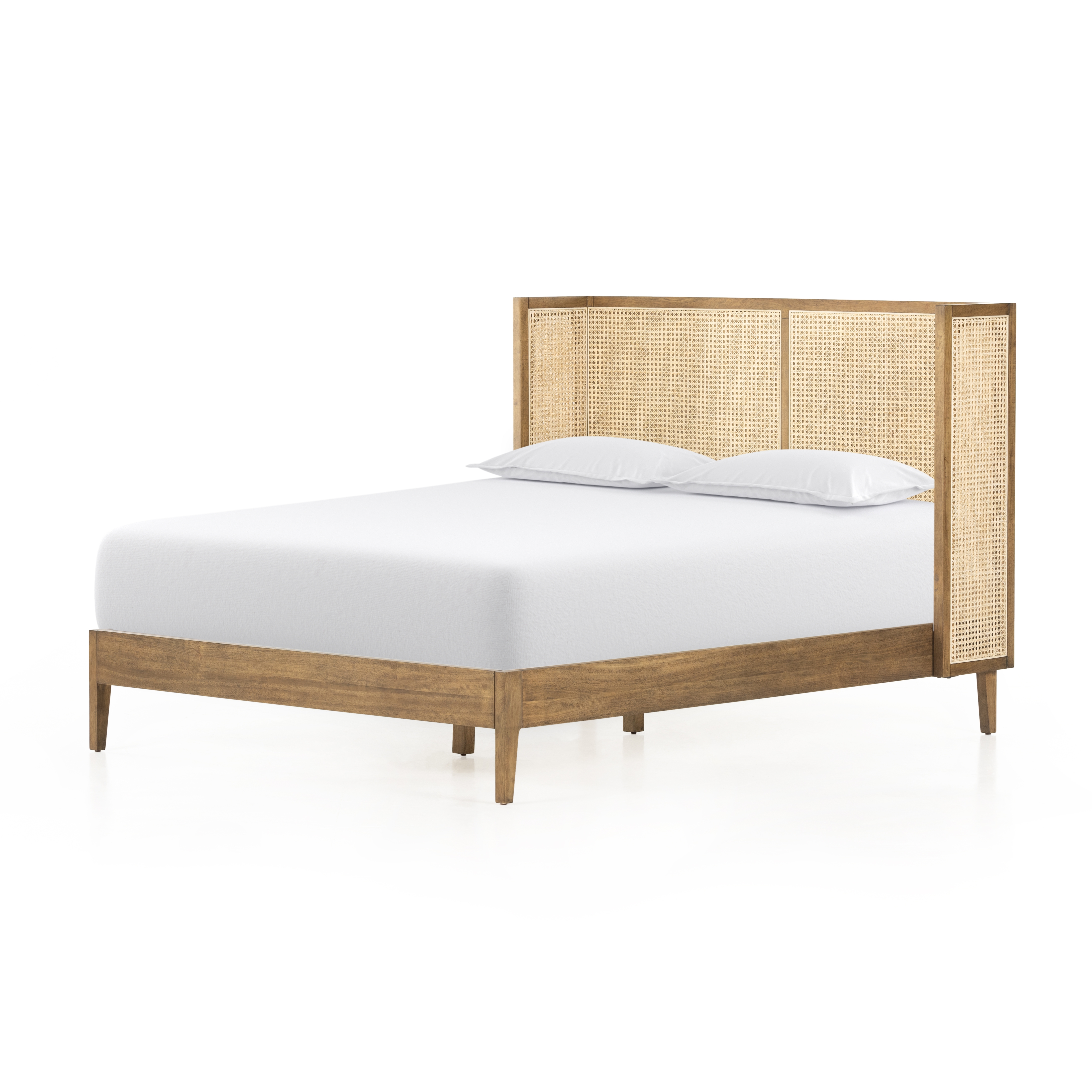 Antonia Bed-Toasted Parawood Solid-Queen - Image 0