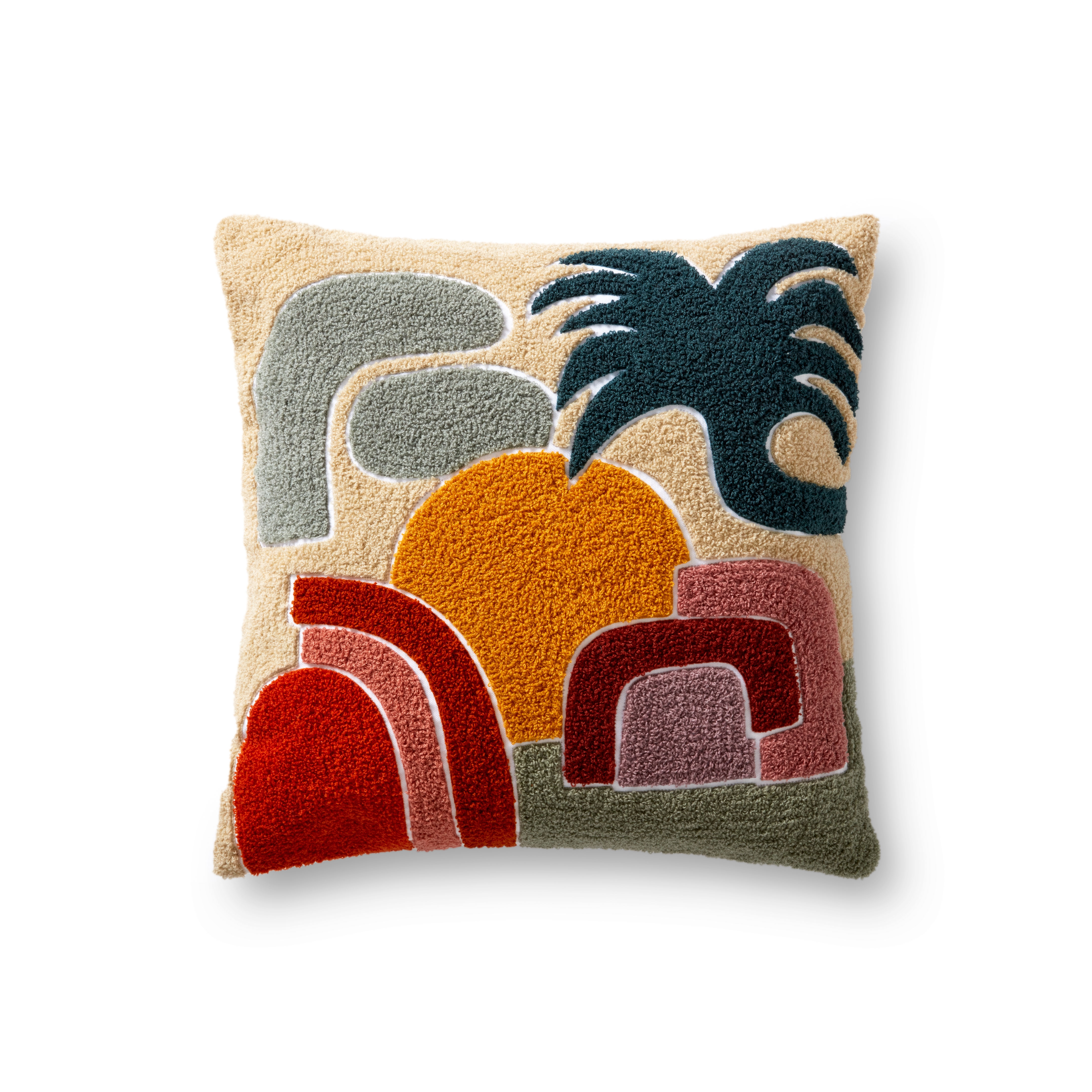 Woven Tropical Throw Pillow, 18" x 18" - Image 0