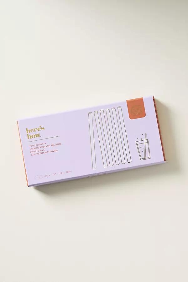 Glass Highball Straws, Set of 6 - Image 0