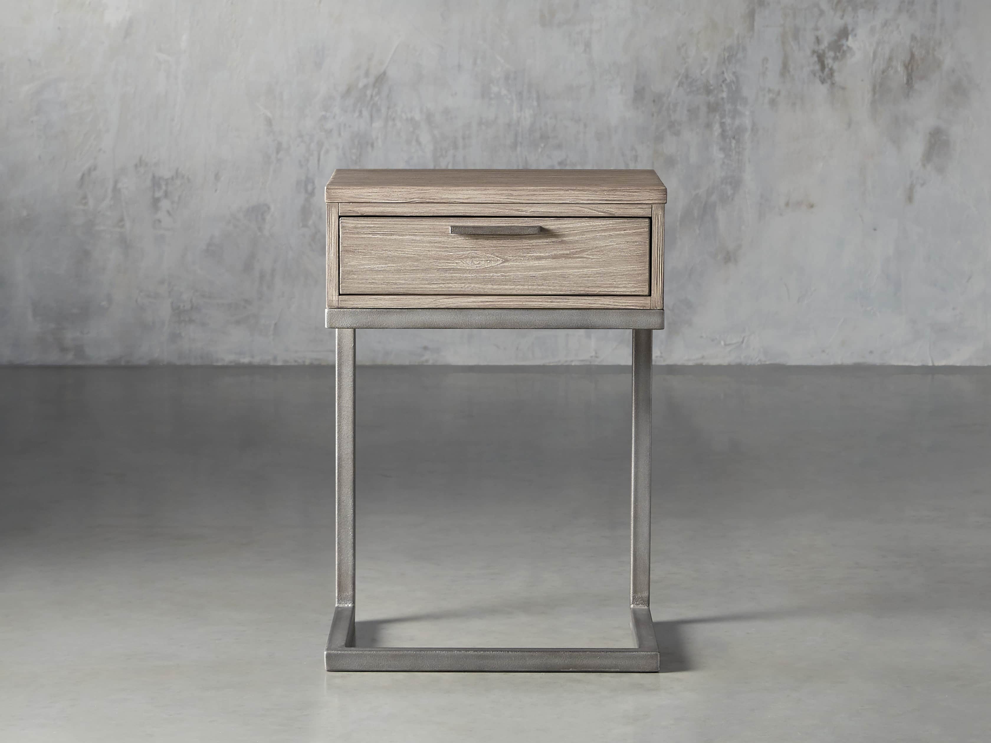 Palmer Storage Nightstand in Wood Gray  Stone On Ash - Image 0