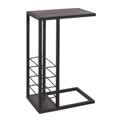 Hirsh Contemporary C Table In Iron & Acacia - Image 0