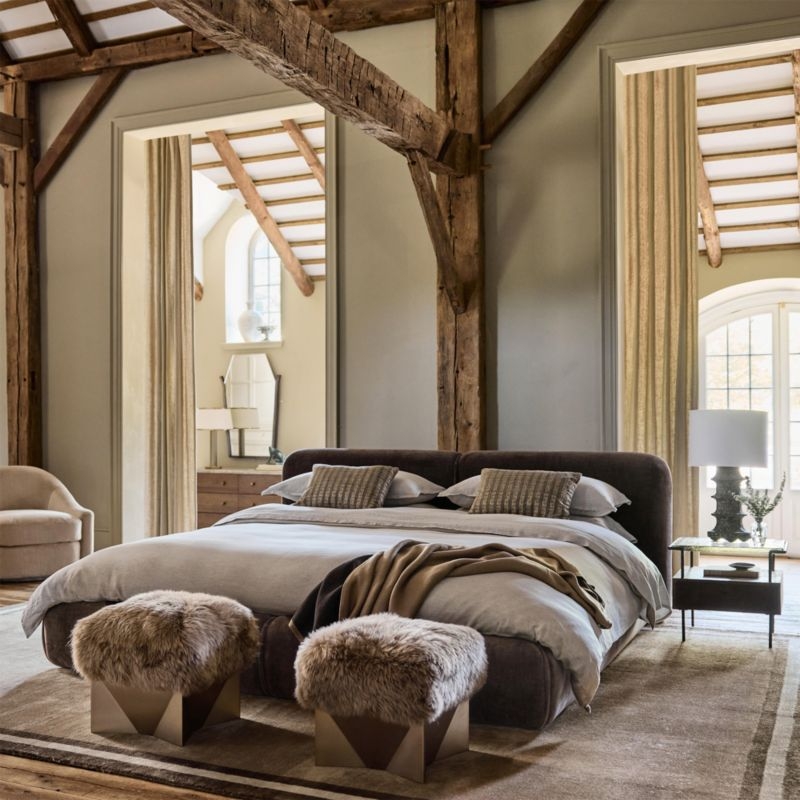 Modicum Stripe 22"x15" Smog Grey Throw Pillow Cover by Jeremiah Brent - Image 2