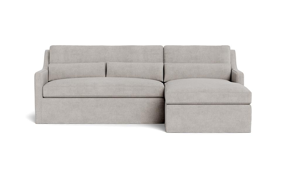 Ella Slipcovered 3-Seat Right Chaise Sectional - Image 0
