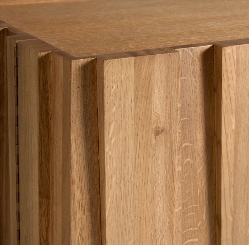 Tower 32" Light Brown Oak Wood Bar Cabinet by Brigette Romanek - Image 1