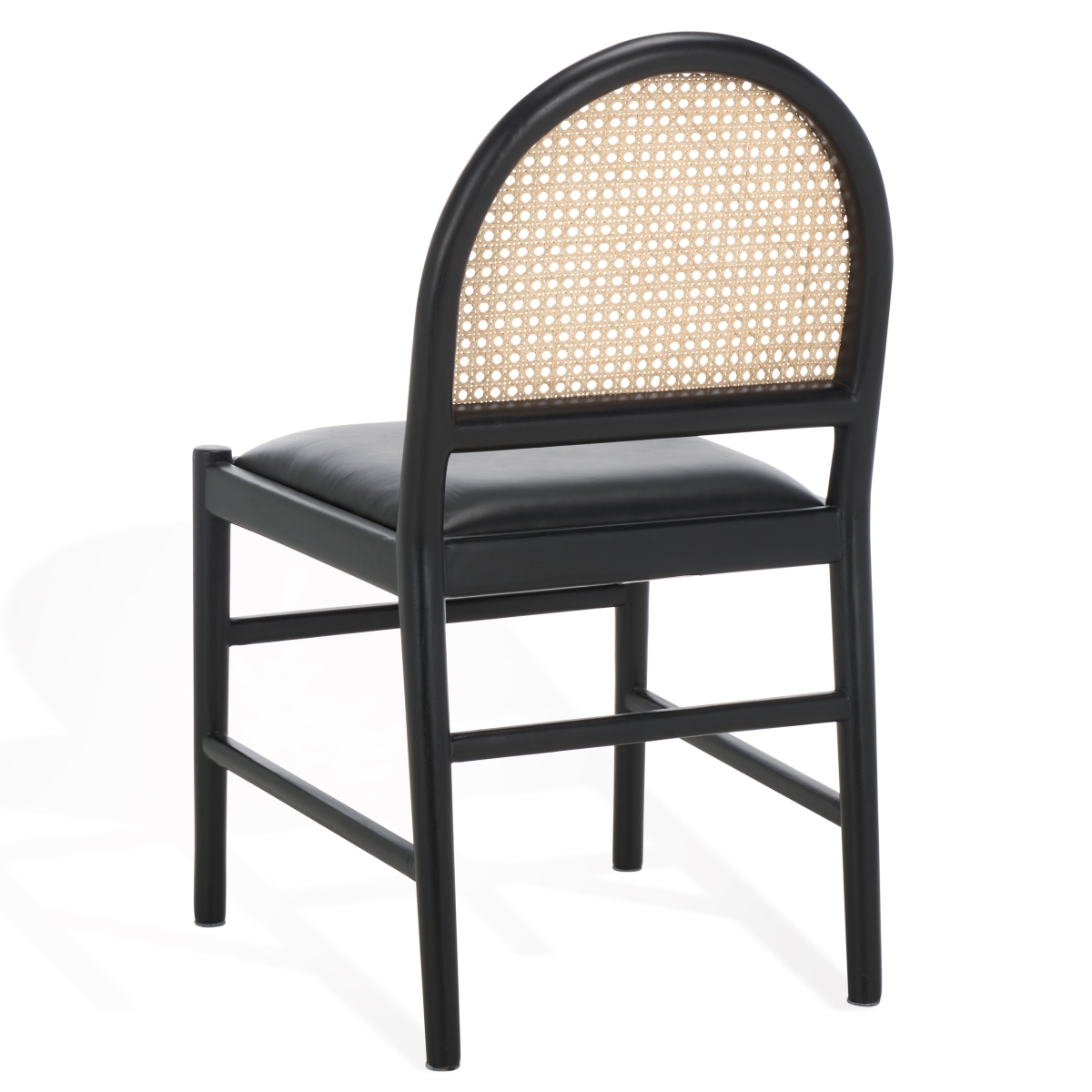Laylie Rattan & Leather Chair - Black - Image 8