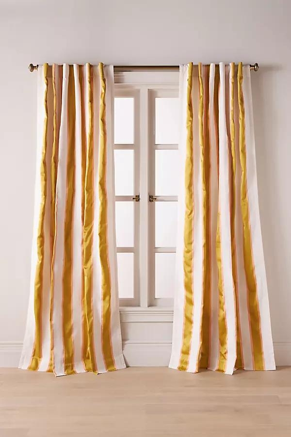 Woven Rugby Stripe Curtain - Image 0