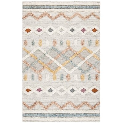 Gleb Southwestern Hand Tufted Wool Ivory Area Rug - Image 1