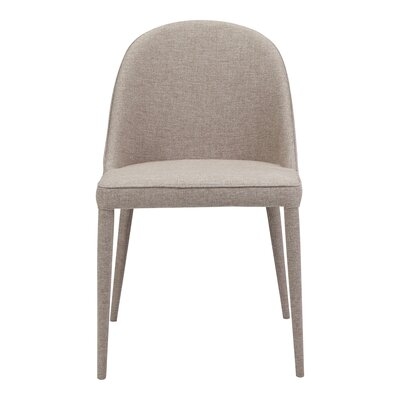 Luanne Upholstered Solid Back Side Chair in Beige - Image 0