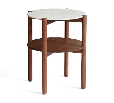 Bloomquist Round Marble End Table - Image 3