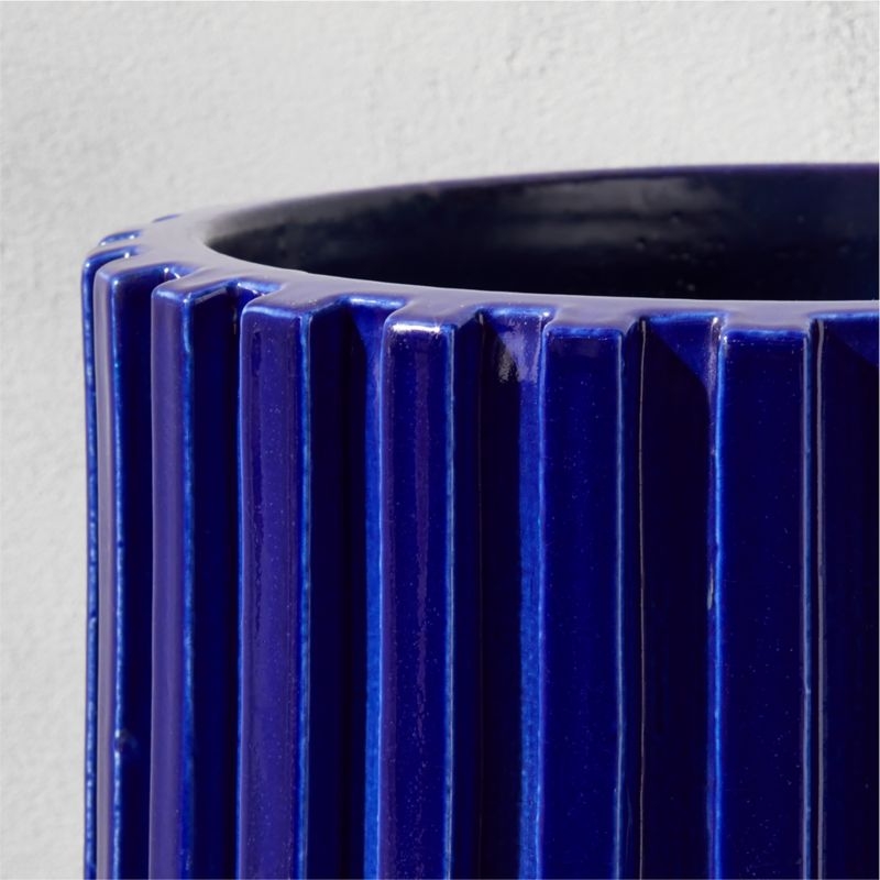 Lineal Cobalt Blue Planter 10" - Image 1