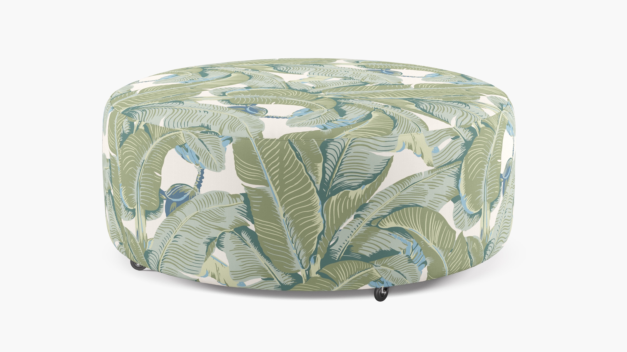 Round Cocktail Ottoman, Pistachio Martinique® - Image 0