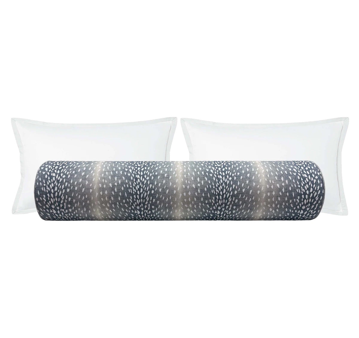 THE BOLSTER :: ANTELOPE LINEN PRINT // NAVY BLUE - TWIN XL // 9" X 30" - Image 0