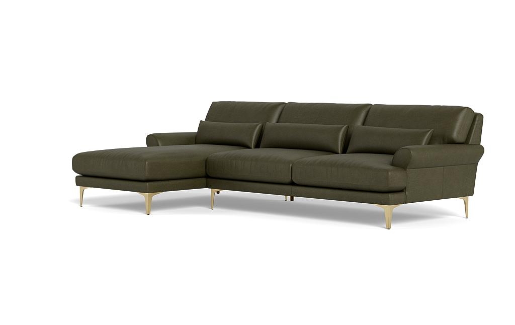 Maxwell Leather Sectional Sofa with Left Chaise by Apartment Therapy - Image 2