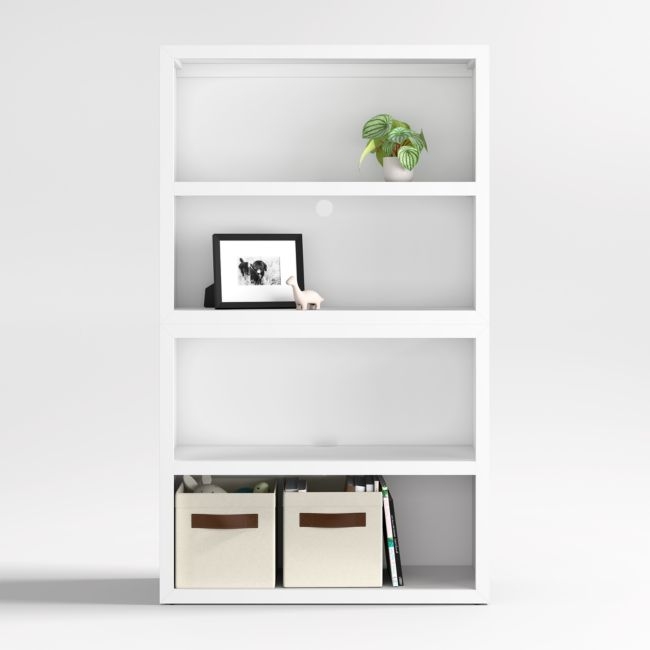 Ever Simple Modular White Wood Kids Open Bookcase - Image 0
