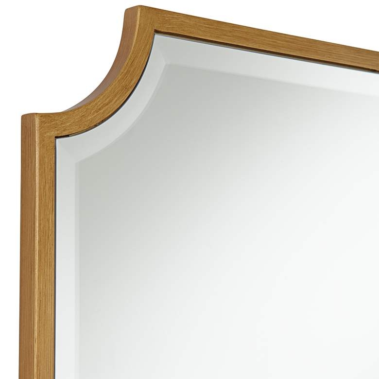 Jacinda Rounded Cut Edge Wall Mirror, Antique Gold, 24" x 40" - Image 1