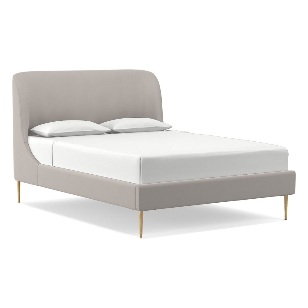Lana Upholstered Bed, Full, Performance Velvet, Silver - Image 0