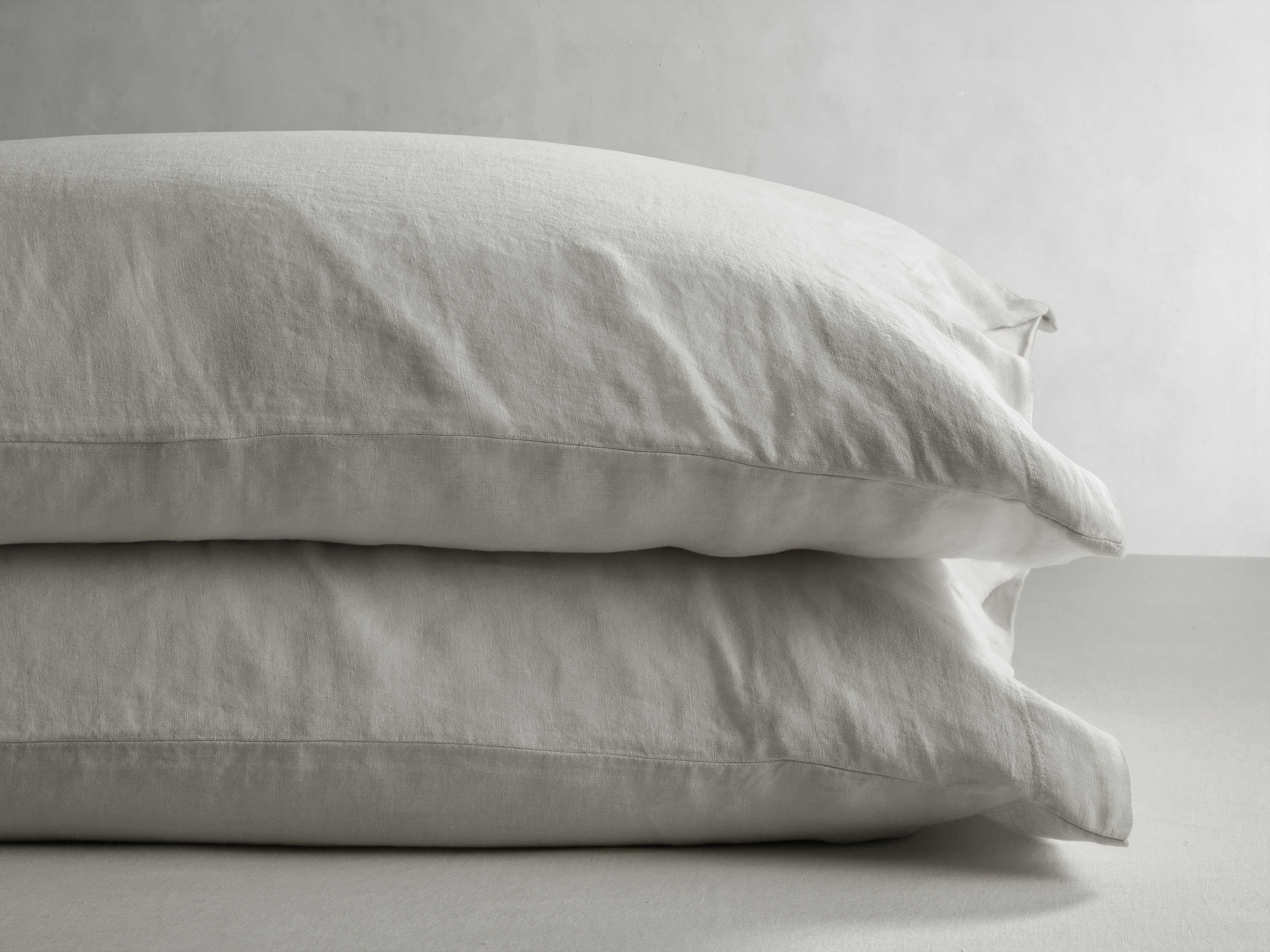 Italian Garment-Dyed Pillowcases (Set Of 2) Linen King in Gray - Image 0